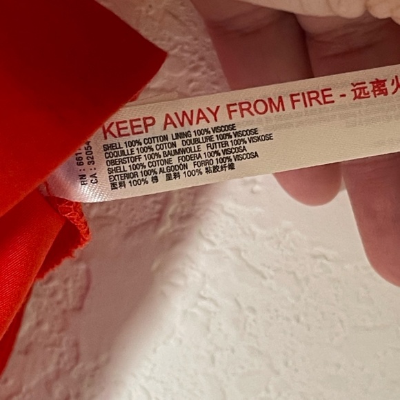 Free People NWT Balloon Sleeve Open Back Tie Front Top Size XS Red Orange - Picture 14 of 16